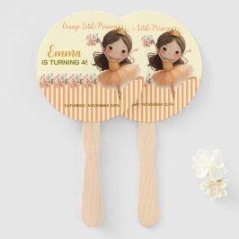 Leque Laranja Pequena Princesa Bola Conjunto de Ventilad