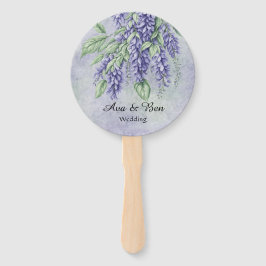 Leque Lavanda Wisteria Flowers Marble Wedding