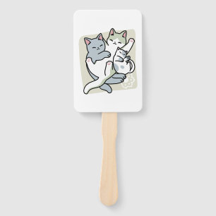 Leque Lazer - Design de Gatos Preguiçosos