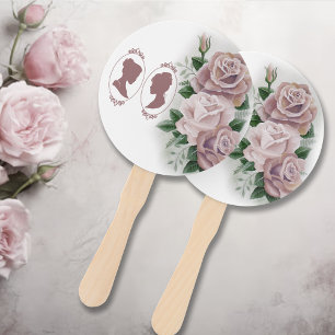 Leque Lésbicas Brides Regência Rosas Rosa