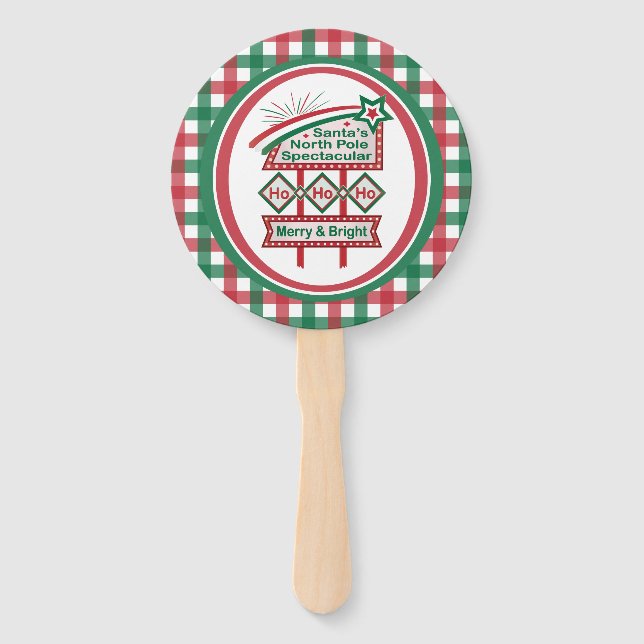 Leque Letreiro retrovisor dos papais noeis - Feliz de hu (Frente)