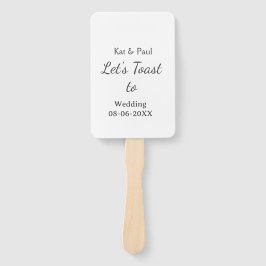 Leque Let's toast to wedding add name date simple couple
