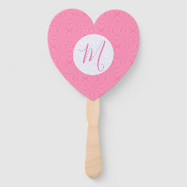 Leque Light Pink Squiggly Squares Personal Initial Heart