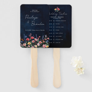 Leque Linha Cronológica de Casamento de Marinhos Florais