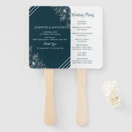 Leque Lírios Brancos Desenhados