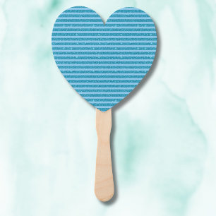 Leque Listras Horizontais Glitter Azul Oceano Chic