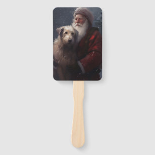 Leque Lobo Com Claus Natal Festivo