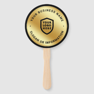 Leque Logotipo comercial | Ouro simples e minimalista