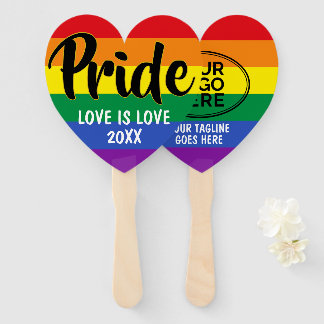 Leque Logotipo personalizado do arco-íris Orgulho gay LG
