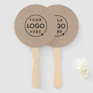 Leque Logotipo Rustic Kraft Promocional Modern Corporat
