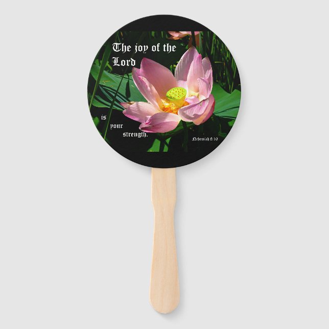 Leque Lotus Blossom Nehemiah 8:10 (Frente)