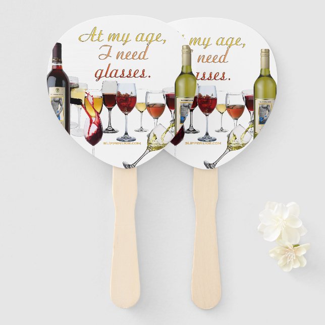 Leque Louça para bebida de vinho SlipperyJoe's trocadilh (Frente e Verso)
