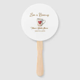 Leque Love is Brewing white coffee mug heart bridal show