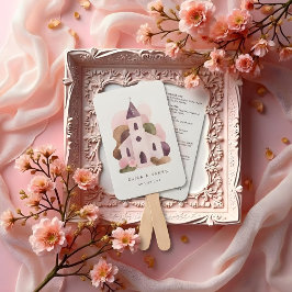 Leque Lovely Rustic Pink Tones Church Wedding Program