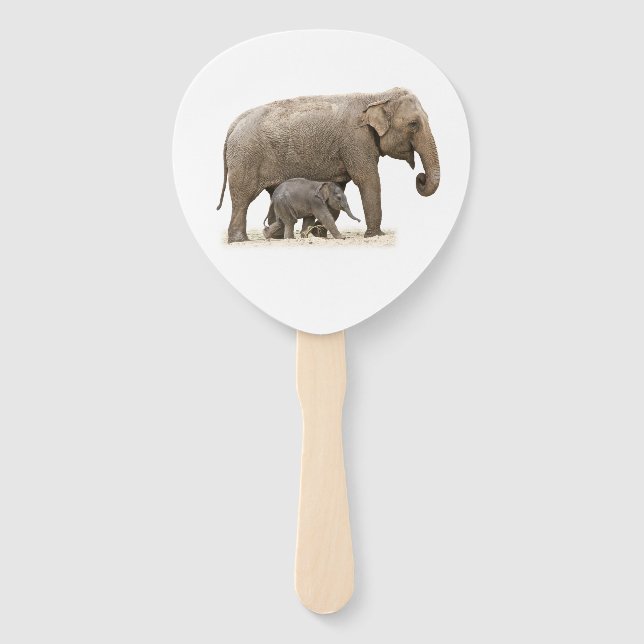 Leque Mãe e Elefante Bebê (Frente)