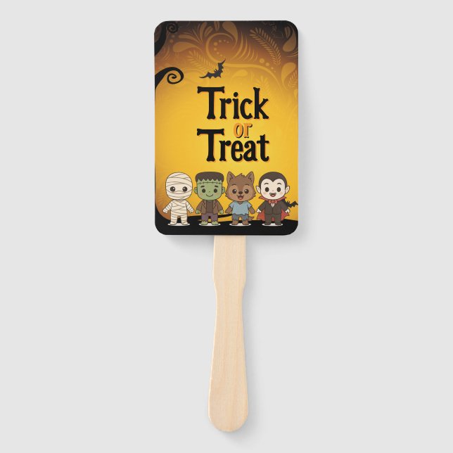 Leque Mamãe bonita, Frankenstein, Dracula, lobisomem (Frente)