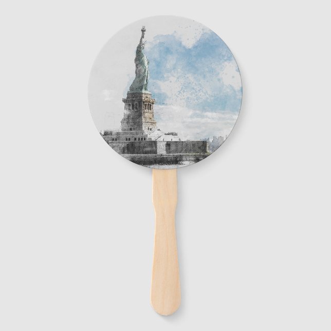 Leque Manhattan Nyc Liberty Estátua (Frente)