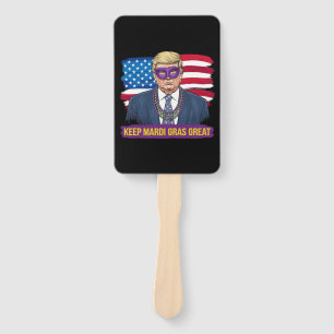 Leque Mantenha o Mardi Gras Ótimo Divertido Trump Mardi