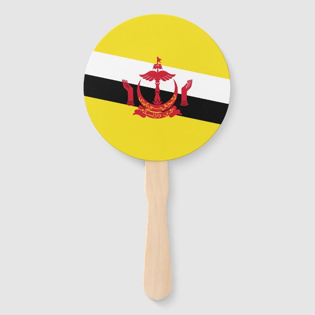 Leque Manual da Bandeira Patriótica de Brunei (Frente)