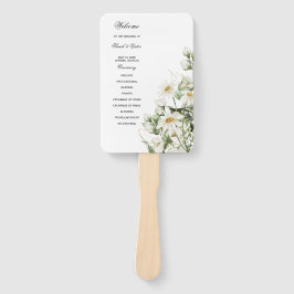 Leque Manual de Programa de Casamento Boho Flor Si