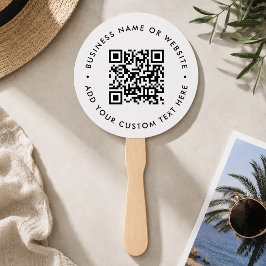 Leque Manual | Logotipo de Código QR Personalizado