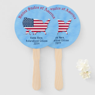 Leque Mapa Personalizado de Sinalizador dos Estados Unid