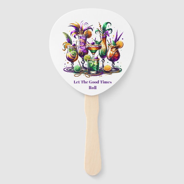 Leque Mardi Gras     Hand Fan (Frente)