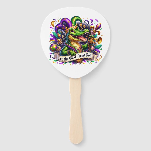 Leque Mardi Gras     Hand Fan (Frente)