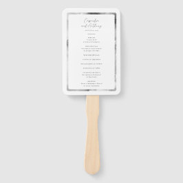 Leque Mármaco branco e preto elegante