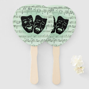 Leque Máscaras Gregas de Música Verde e Teatro