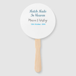 Leque Match made in heaven blue black couple name date