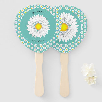 Leque Matilha Personalizada Bonito de Teal, Daisy, Forma