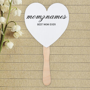 Leque Melhor Mãe Personalizada Nome De Caligrafia