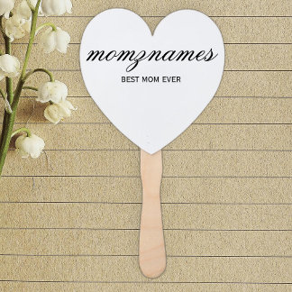 Leque Melhor Mãe Personalizada Nome De Caligrafia