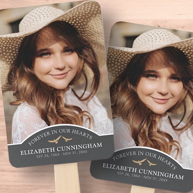 Leque Memória Personalizada de Foto Clássica do Funeral  (Criador carregado)