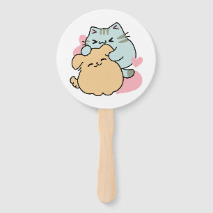 Leque Meow & Woof Perfect Toga - Gato e Cachorro Bonitos