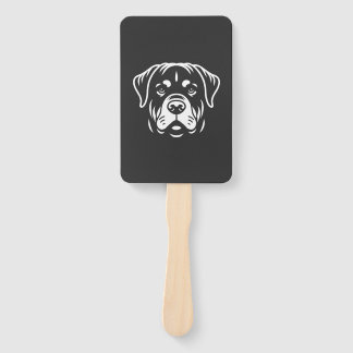 Leque Minimalist Rottweiler Face Design � Bold Line Art
