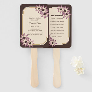 Leque Modelo de Convite de Casamento Floral Elegante de
