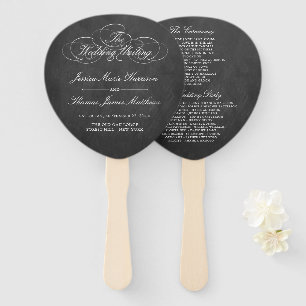 Leque Modelo do Programa de Casamento de Chalkboard Eleg