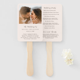 Leque Modern Earthy Neutral Photo Wedding Program