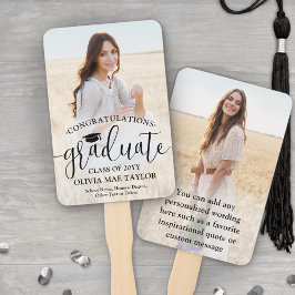 Leque Modern Script 2 Photo Graduation Congratulations