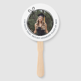 Leque Modern Script Bow Senior Photo Graduation 