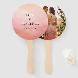 Leque Moderno Casamento Fotográfico Elegante Chic Coral 