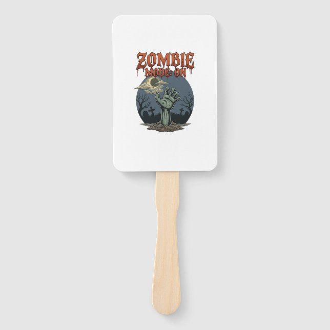 Leque Modo Zumbi Halloween Mão Lua Cemitério_1 (Frente)
