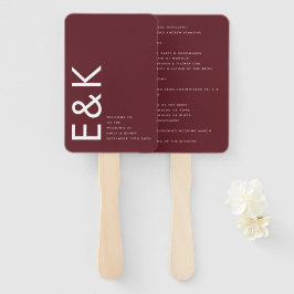 Leque Monograma Grande Ultra Moderno Monograma Borgonha