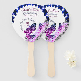 Leque Monograma Quinceañera 15 Tomando Borboleta de Voo