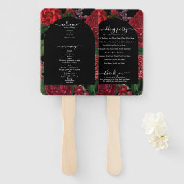 Leque Moody Florals Black Burgundy Wedment Program