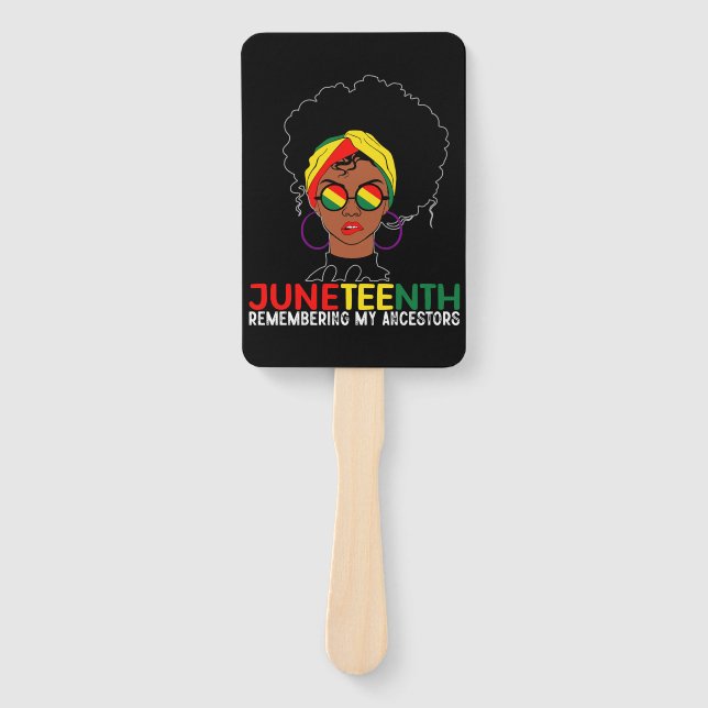 Leque Mulher Negra de Cabelo Local Remebertando Meus Anc (Frente)