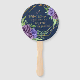 Leque Mulher Oradora (Azul-meia-noite)