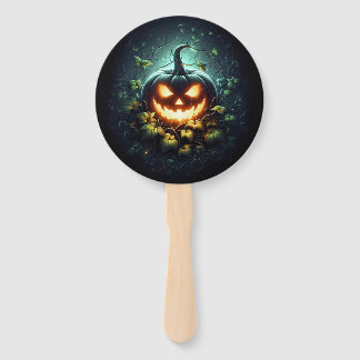 Leque Natureza assustadora brilhando Abóbora-das-Hallowe